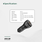 شارژر فندکی 30 وات 2 پورت گرین لاین مدل Green Lion Car Charger 50 W Type-c Dual Port